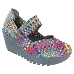 Mary Jane Stretch Woven Memory Foam Shoes